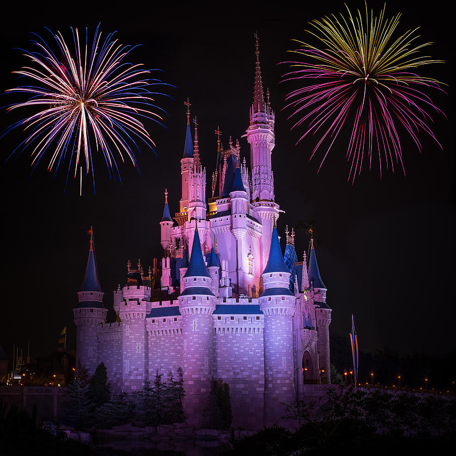 Disney Magic Kingdom Castle Fireworks